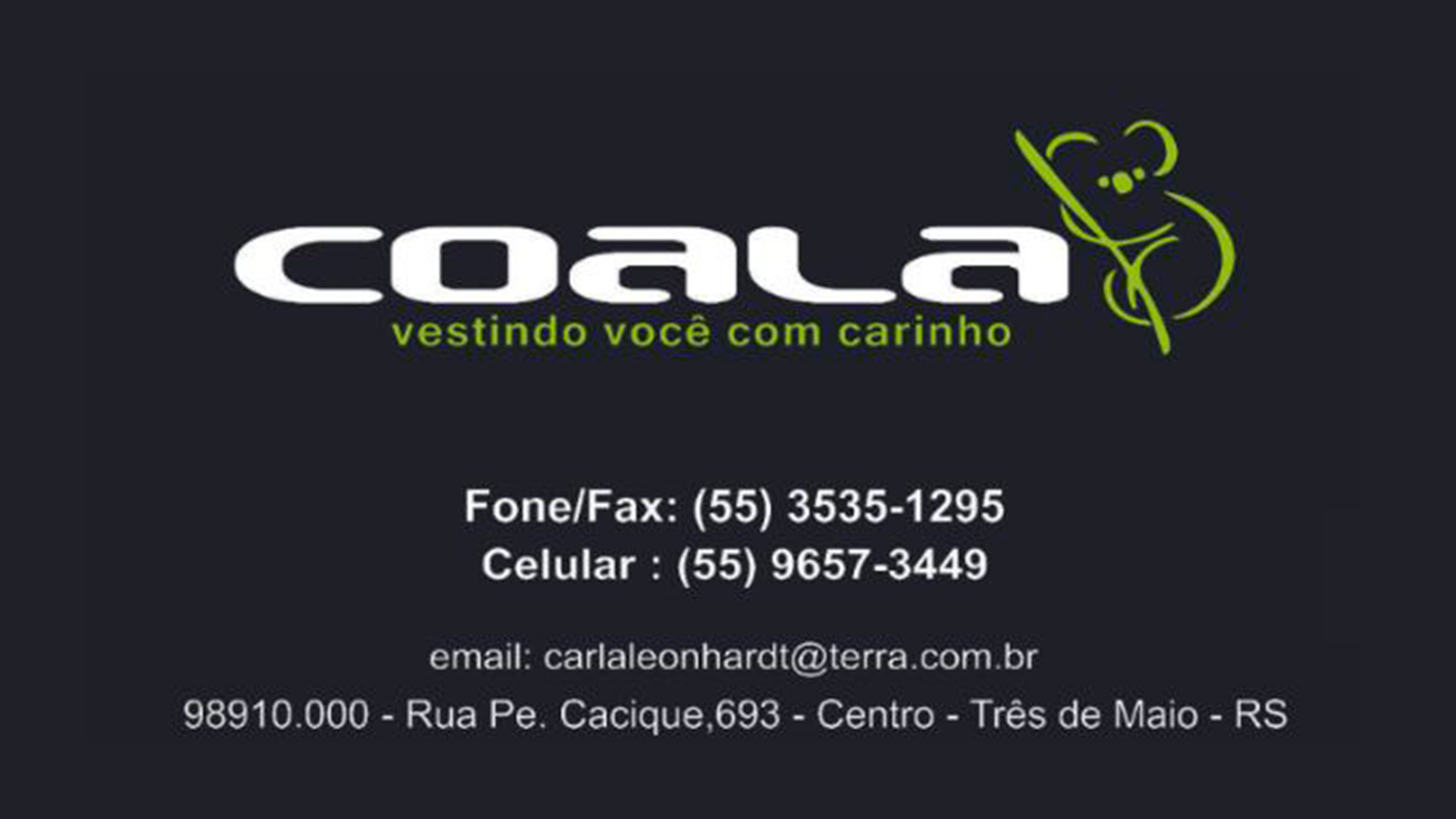 Logotipo de coala-confeccoes